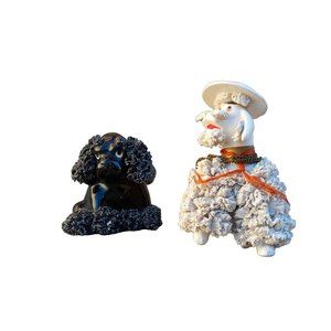 Spaghetti Dog Pair (2) in Black & White VIntage